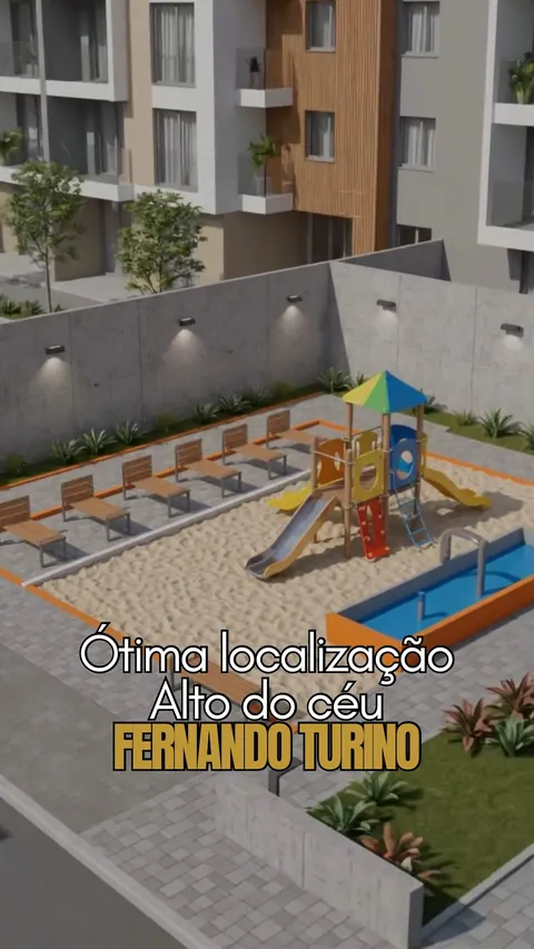 Área de lazer com playground do Fernando Turino, no Alto do Céu